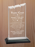 Frosted Top Acrylic - Coach Appreciation Award