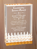 Mirage Acrylic - Community Service Award