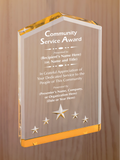 Star Point Acrylic - Community Service Award