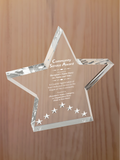 Star Performer Acrylic - Community Service Award