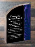 Velvet Wave Acrylic - Community Service Award