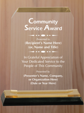 Clipped Corner Acrylic - Community Service Award