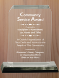 Clipped Corner Acrylic - Community Service Award