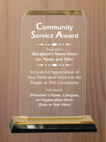 Clipped Corner Acrylic - Community Service Award