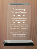 Clipped Corner Acrylic - Community Service Award