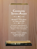 Clipped Corner Acrylic - Community Service Award