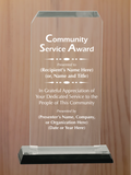 Clipped Corner Acrylic - Community Service Award