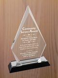Arrow Point Acrylic - Community Service Award