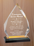 Diamond Acrylic - Community Service Award