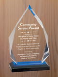 Diamond Acrylic - Community Service Award