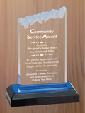 Frosted Top Acrylic - Community Service Award