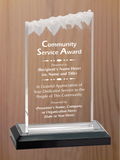 Frosted Top Acrylic - Community Service Award