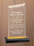 Frosted Top Acrylic - Community Service Award