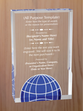 Rising Globe Acrylic - Design Your Own Award
