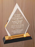 Arrow Point Acrylic - Design Your Own Award