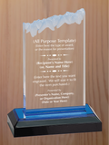 Frosted Top Acrylic - Design Your Own Award