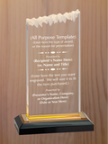 Frosted Top Acrylic - Design Your Own Award