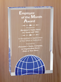 Rising Globe Acrylic - Employee of the Month Award