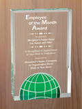 Rising Globe Acrylic - Employee of the Month Award