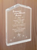 Star Point Acrylic - Employee of the Month Award