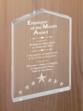 Star Point Acrylic - Employee of the Month Award