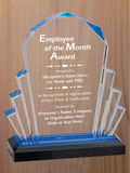 Faceted Fan Acrylic - Employee of the Month Award