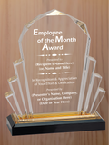 Faceted Fan Acrylic - Employee of the Month Award