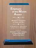 Clipped Corner Acrylic - Employee of the Month Award