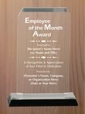 Clipped Corner Acrylic - Employee of the Month Award