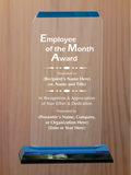 Clipped Corner Acrylic - Employee of the Month Award