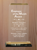 Clipped Corner Acrylic - Employee of the Month Award
