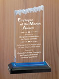 Frosted Top Acrylic - Employee of the Month Award