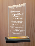 Frosted Top Acrylic - Employee of the Month Award