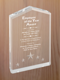 Star Point Acrylic - Employee of the Year Award