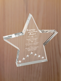 Star Performer Acrylic - Employee of the Year Award