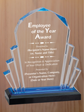 Faceted Fan Acrylic - Employee of the Year Award