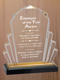 Faceted Fan Acrylic - Employee of the Year Award