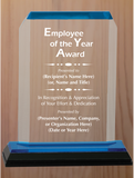 Clipped Corner Acrylic - Employee of the Year Award