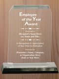 Clipped Corner Acrylic - Employee of the Year Award