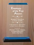 Clipped Corner Acrylic - Employee of the Year Award
