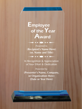 Clipped Corner Acrylic - Employee of the Year Award