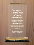 Clipped Corner Acrylic - Employee of the Year Award