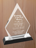 Arrow Point Acrylic - Employee of the Year Award