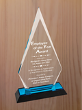 Arrow Point Acrylic - Employee of the Year Award