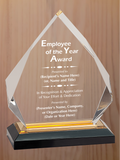 Diamond Acrylic - Employee of the Year Award