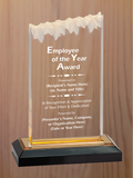 Frosted Top Acrylic - Employee of the Year Award