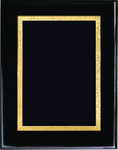 Gloss Black Wood Plaque with Decorative Plate - General Service Award