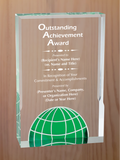 Rising Globe Acrylic - Outstanding Achievement Award