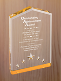 Star Point Acrylic - Outstanding Achievement Award