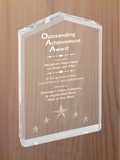 Star Point Acrylic - Outstanding Achievement Award